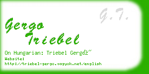 gergo triebel business card